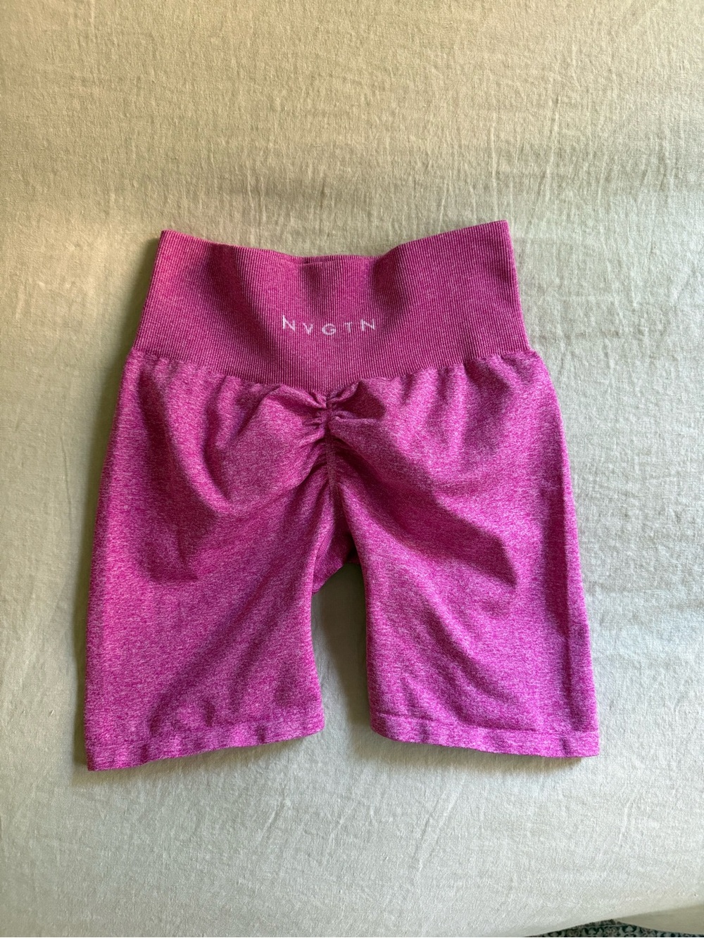 NVGTN Pink Scrunch-Back Bike Shorts